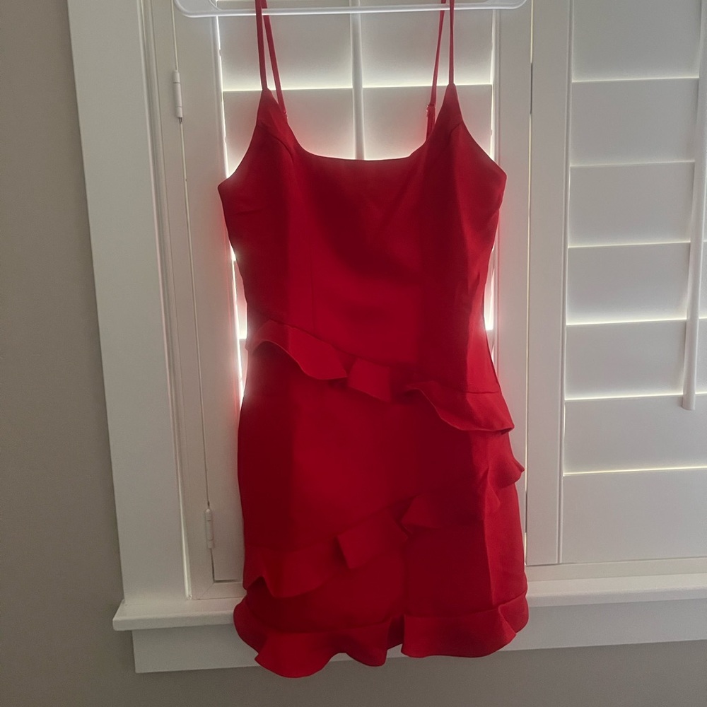 red mini dress